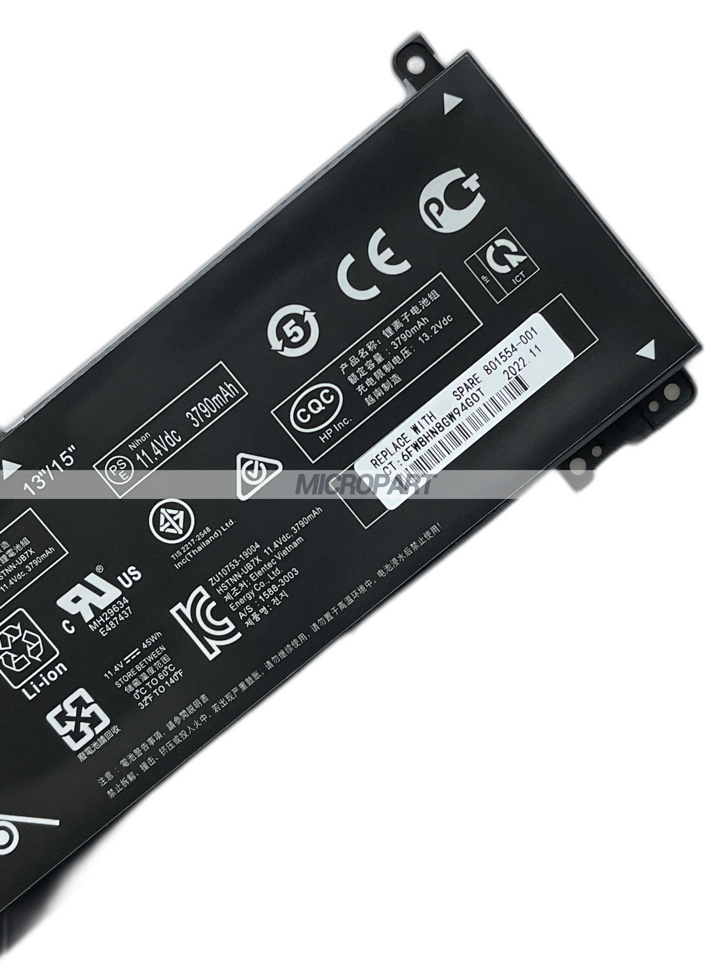 RH03XL M01524-541 HSTNN-UB7X Laptop Battery Replacement for ProBook 430 G8 440 G8 445 G8 450 G8 630 G8 640 G8 650 G8
