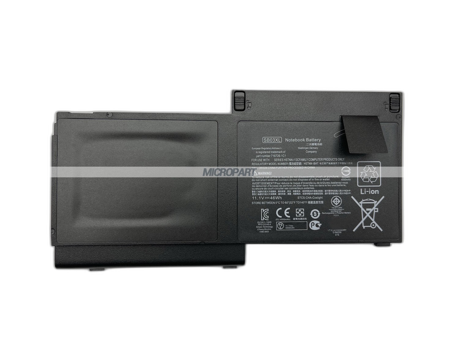 SB03XL 716726-1C1 HSTNN-IB4T Laptop Battery Replacement for EliteBook 720 G1 EliteBook 720 G2 EliteBook 820 G1 EliteBook 820 G2
