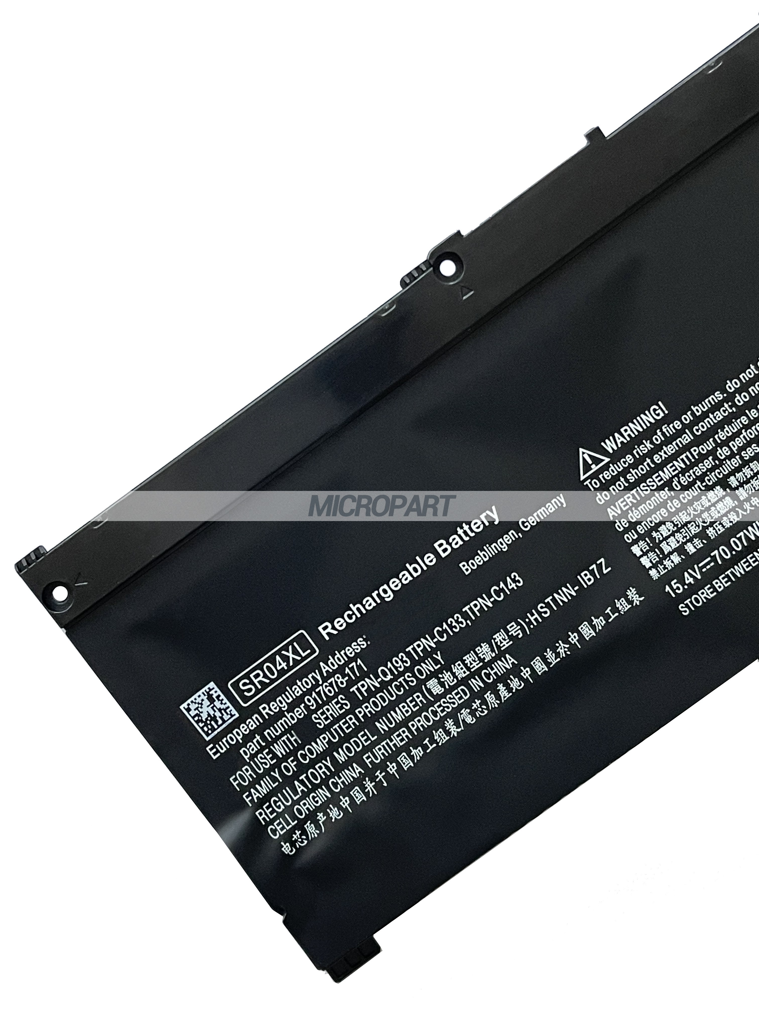 SR04XL 917678-171 HSTNN-1B7Z Laptop Battery Replacement for Omen 15-ce Series Pavilion 15-cx Series