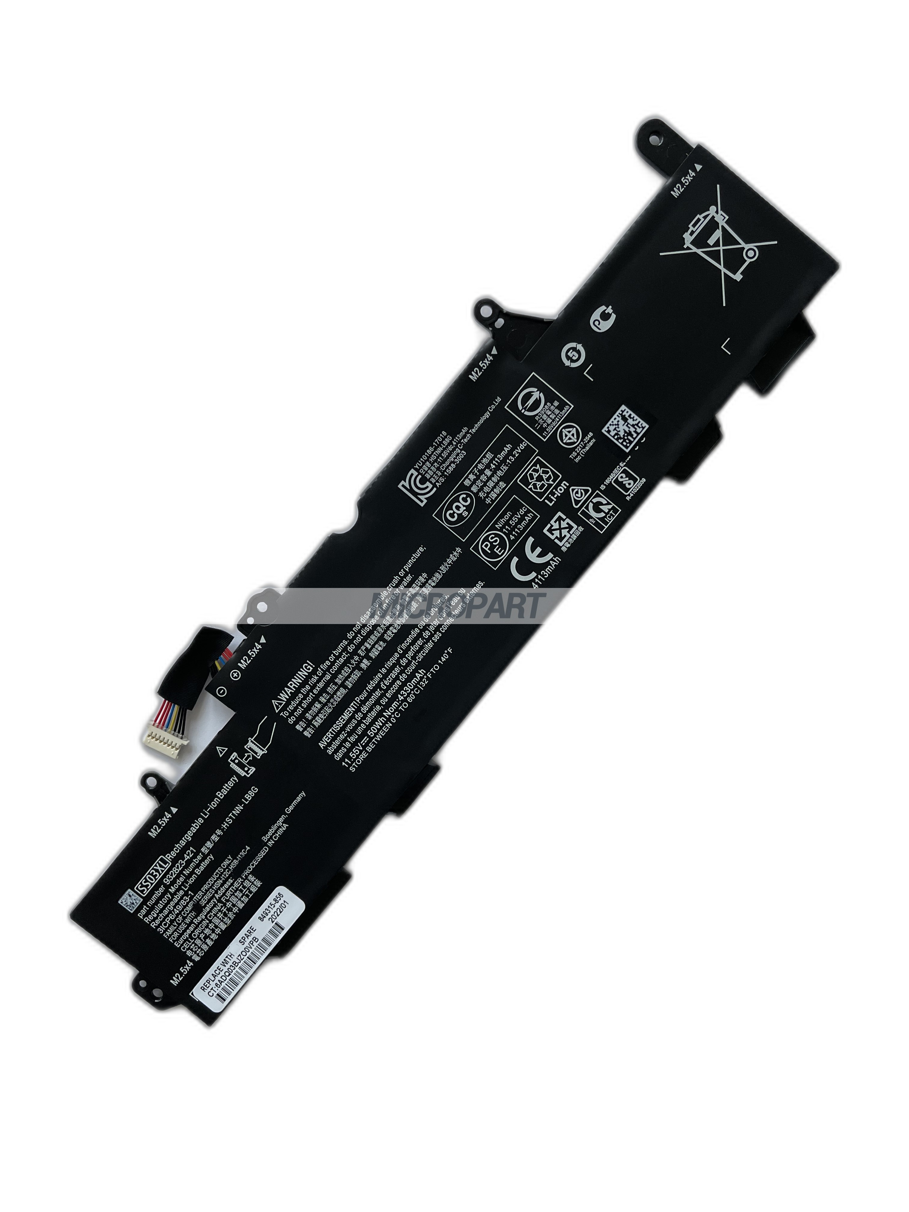 SS03XL 932823-421 HSTNN-LB8G Laptop Battery Replacement for Elitebook 730 G5 735 G5 740 G5 745 G5 755 G5 830 G5 840 G5 ZBook 14u G5