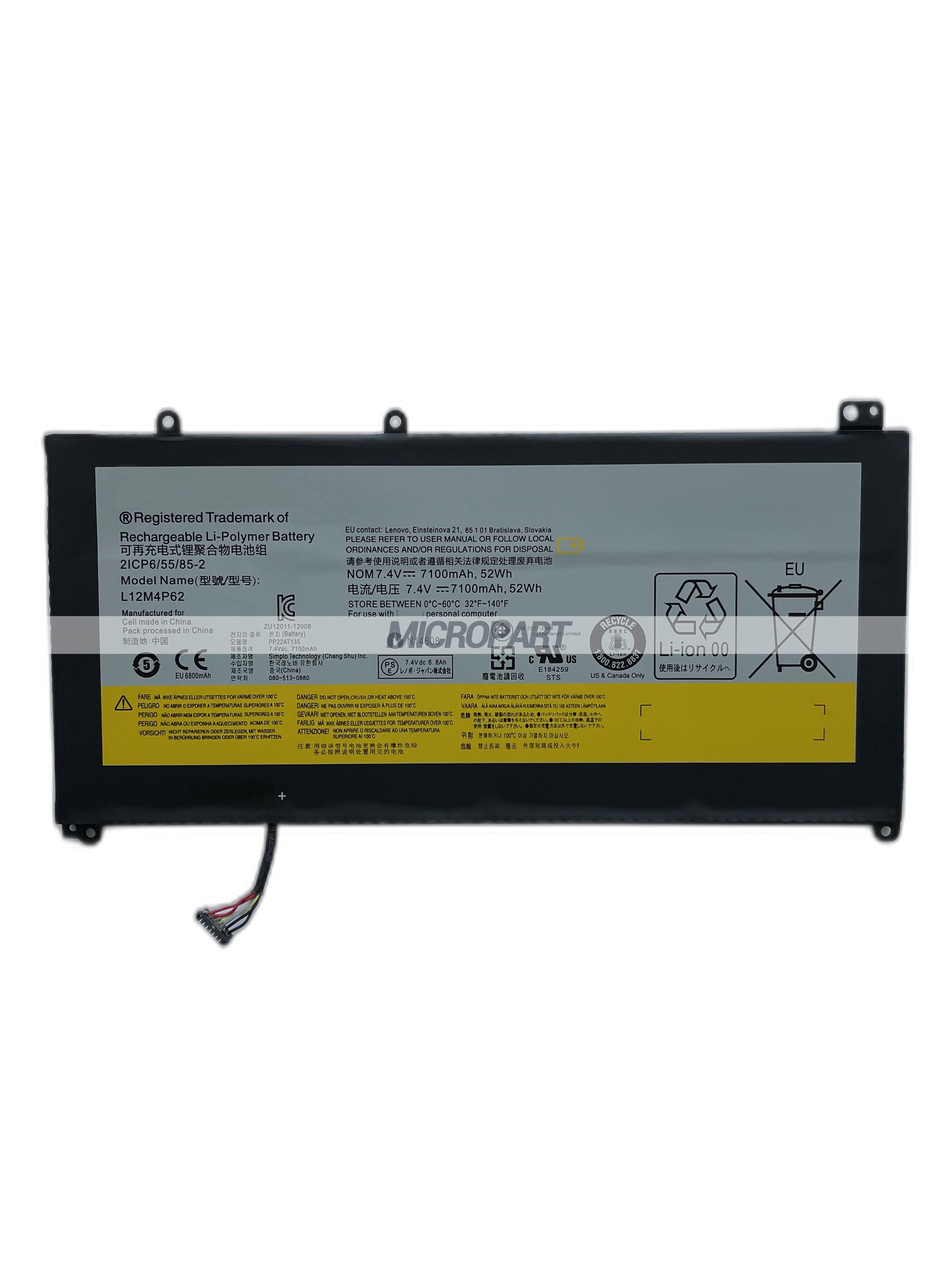 L12M4P62 L12L4P62 Laptop Battery Replacement for IdeaPad U330 U330p U330 Touch U430 U430p U430 Touch U530 Touch