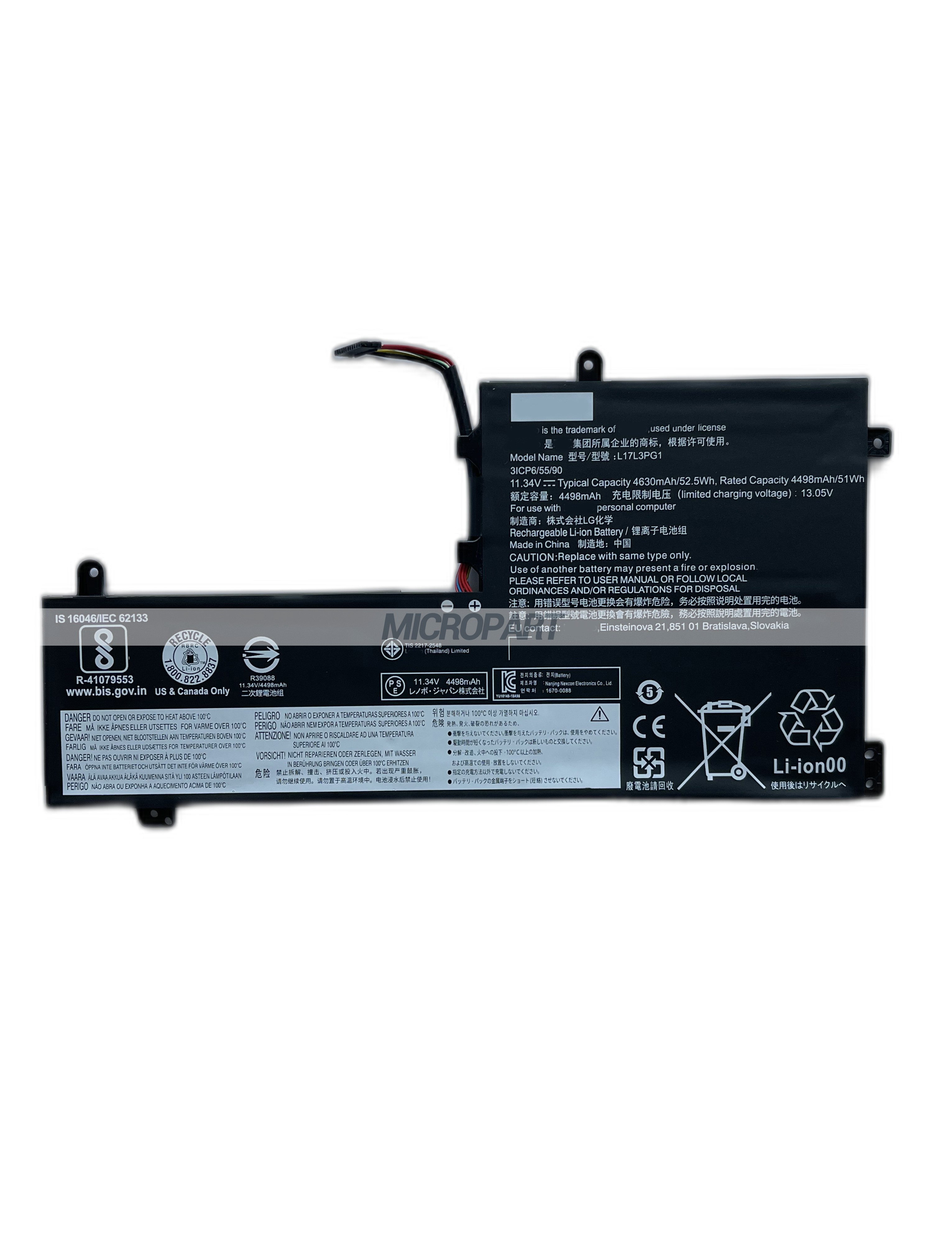 L17L3PG1 L17C3PG1 L17M3PG1 L17S3PG1 Laptop Battery Replacement for Legion Y530-15ICH Y540-15IRH Y7000P-81HC Y7000P-81L Y7000P-81LF