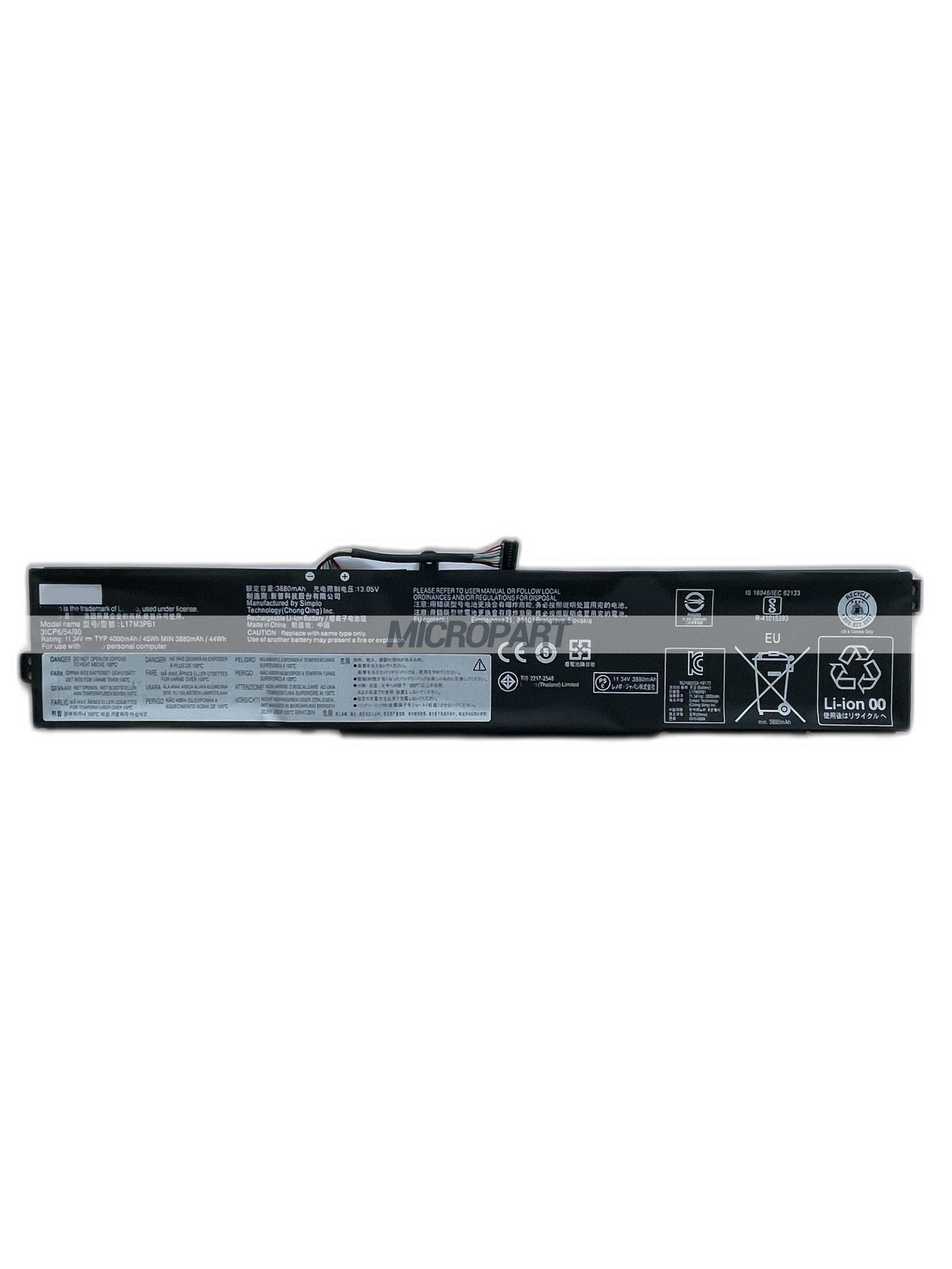 L17M3PB1 L17C3PB0 Laptop Battery Replacement for IdeaPad 330-15ICH IdeaPad 330-17ICH