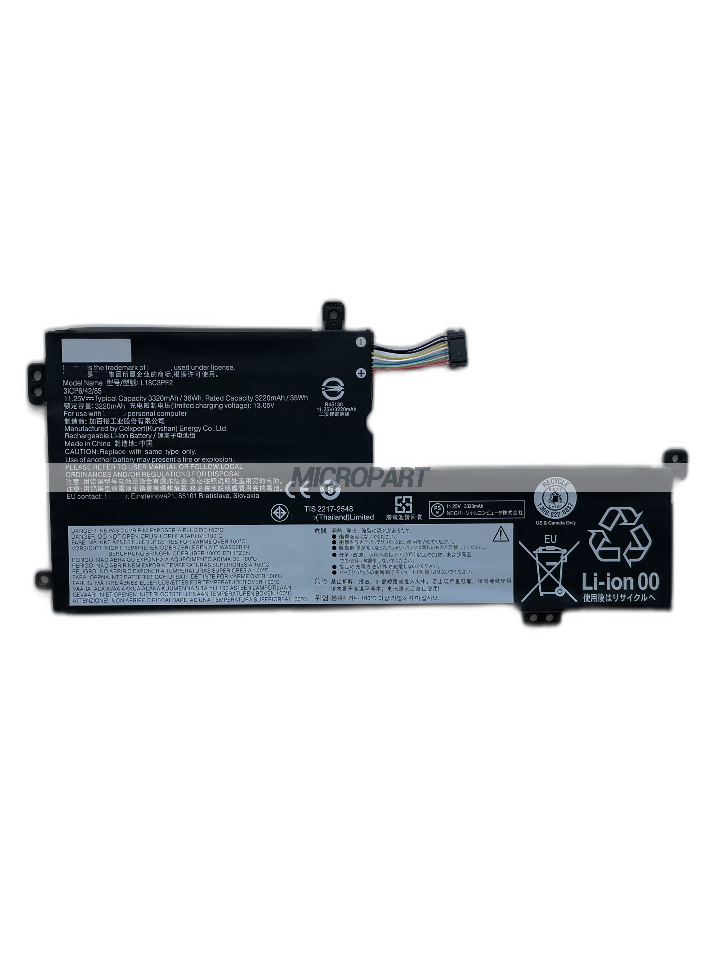 L18C3PF2 L18L3PF1 L18M3PF2 Laptop Battery Replacement for IdeaPad L340-15IWL L340-17API L340-17IRH L340-17IWL