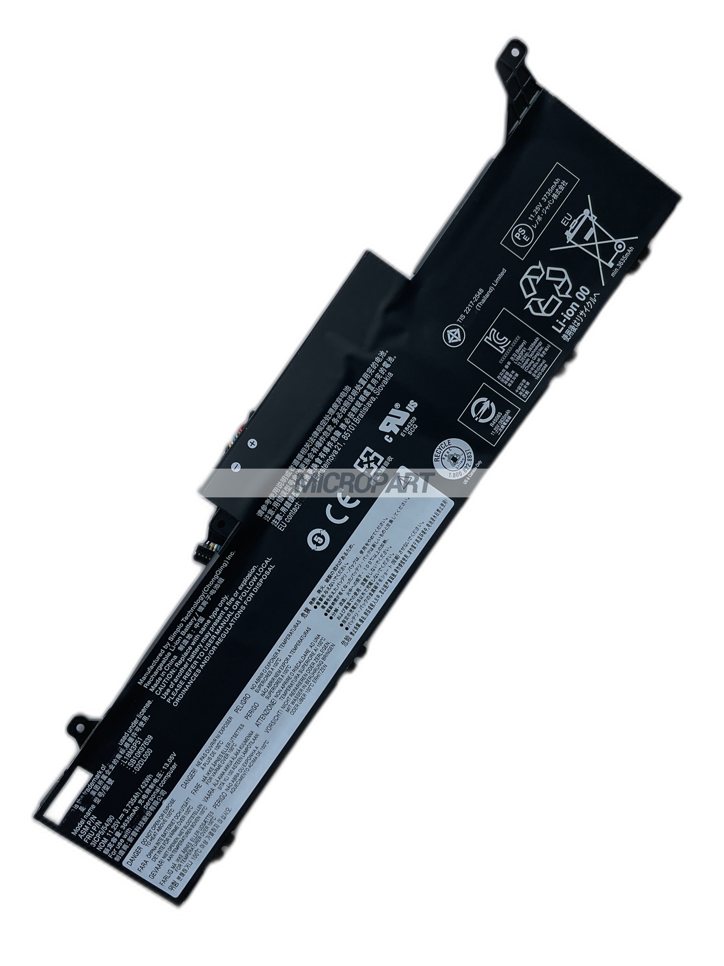 L18M3P51 L18C3P51 L18L3P51 L18S3P51 02DL000 Laptop Battery Replacement for ThinkPad E490s