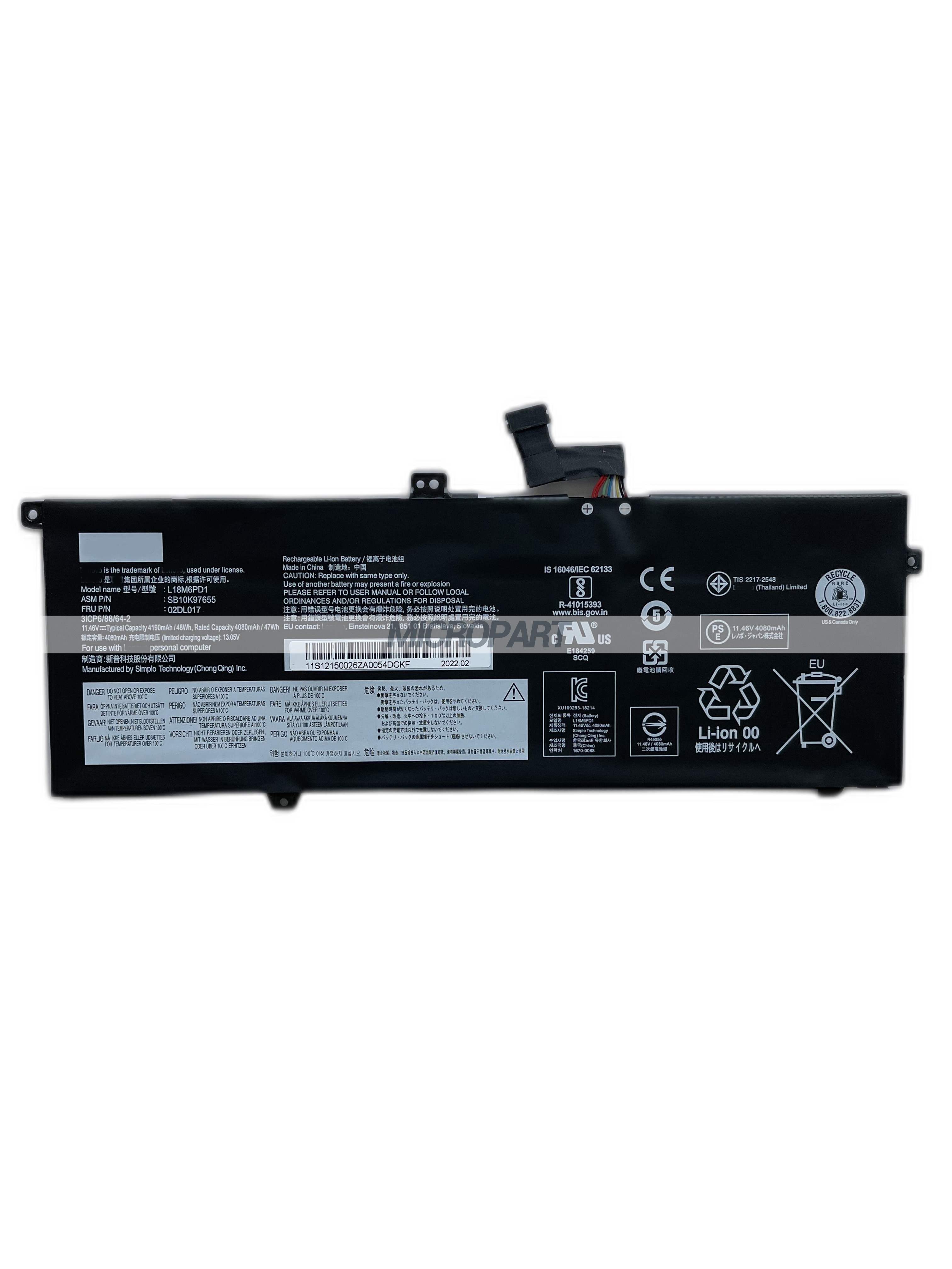 L18M6PD1 L18C6PD1 02DL017 02DL019 Laptop Battery Replacement for ThinkPad X390