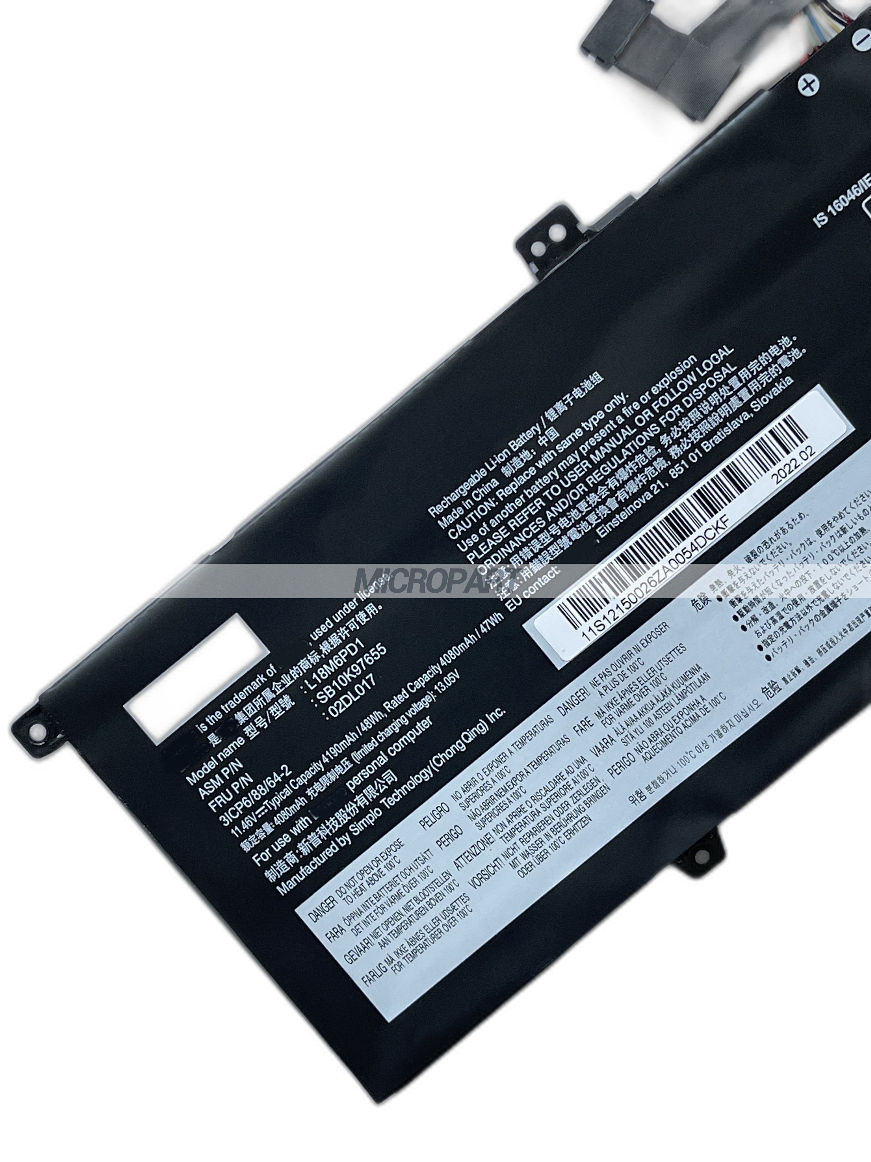 L18M6PD1 L18C6PD1 02DL017 02DL019 Laptop Battery Replacement for ThinkPad X390