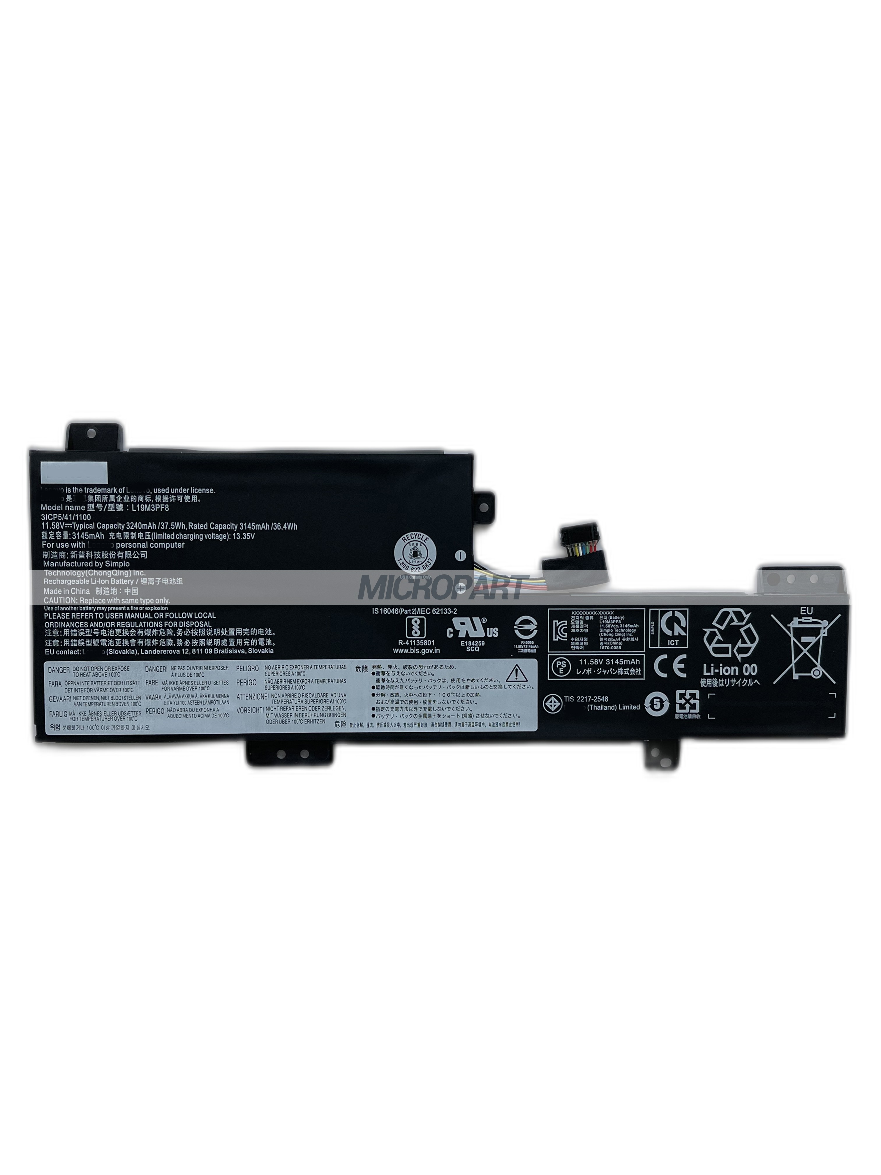 L19M3PF8 L19C3PF8 Laptop Battery Replacement for IdeaPad Flex 3-11ADA05 IdeaPad Flex 3-11IGL05