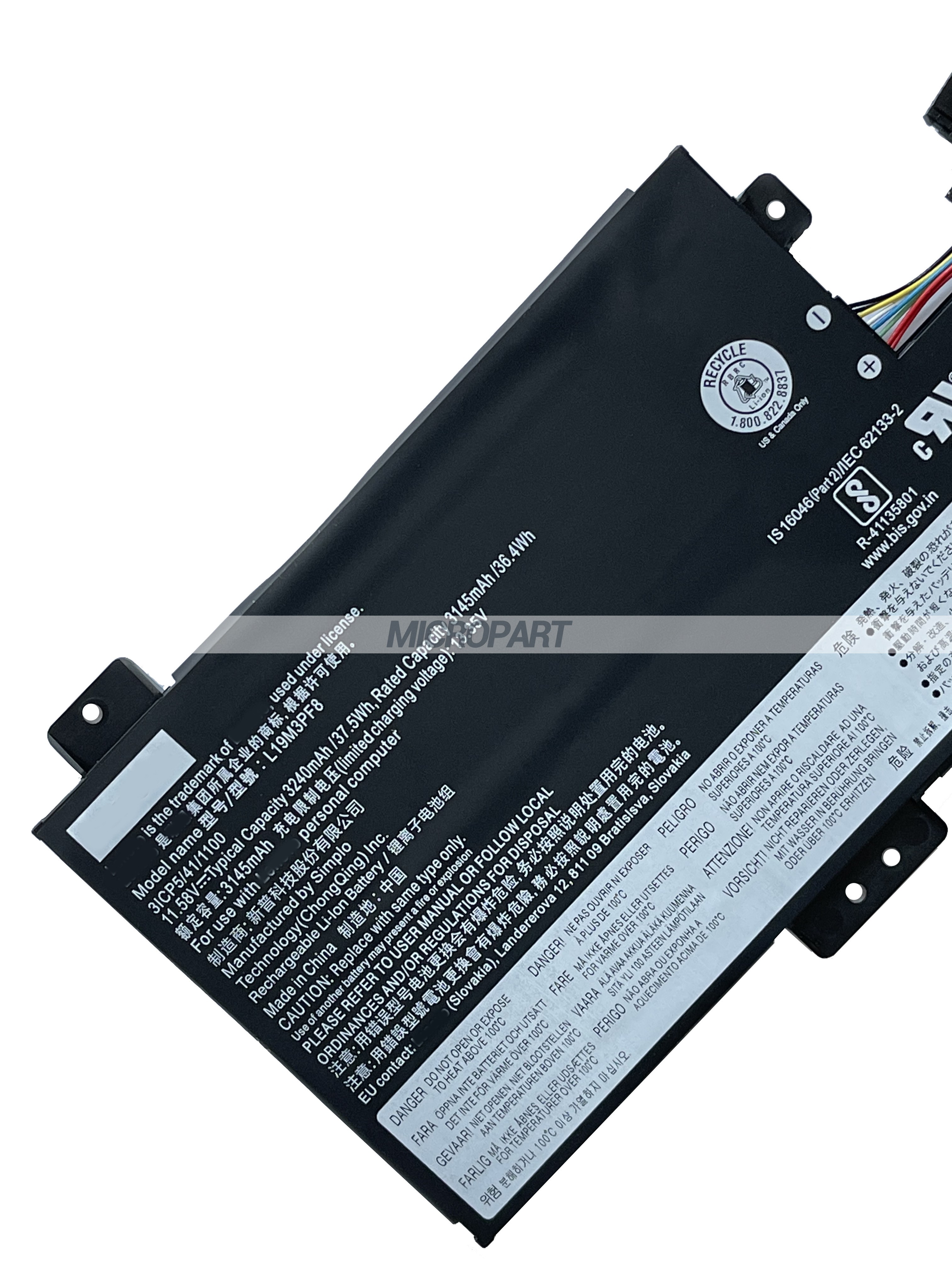 L19M3PF8 L19C3PF8 Laptop Battery Replacement for IdeaPad Flex 3-11ADA05 IdeaPad Flex 3-11IGL05